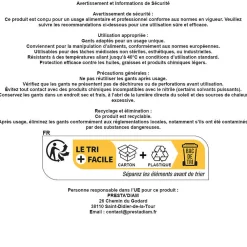 100 Gants Nitrile Noirs Non Poudrés Taille XL (9/10) Résistants et Confortables Usage Alimentaire ou Professionnel -><noscript><img width=