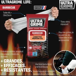 30 lingettes barbecue premium XXL L.38 x l.25 cm>Ultragrime Sale