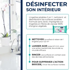 Starwax 50 lingettes nettoyantes désinfectantes* Produit Multi-Usages|Lingette