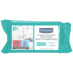 Starwax 50 lingettes nettoyantes désinfectantes* Produit Multi-Usages|Lingette