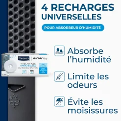 4 recharges de 500g universelles pour absorbeur d'humidité>Starwax Discount