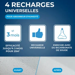 4 recharges de 500g universelles pour absorbeur d'humidité>Starwax Discount