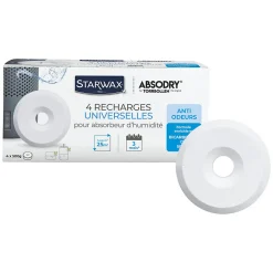 4 recharges de 500g universelles pour absorbeur d'humidité><noscript><img width=