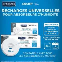 4 recharges de 500g universelles pour absorbeur d'humidité><noscript><img width=