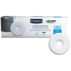 Starwax 6 recharges de 500g universelles pour absorbeur d'humidité* Absorbeur D'Humidité