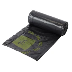 20 sacs poubelle à poignées coulissantes noirs 70 L> Clearance
