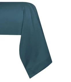 1 Taie de traversin percale de coton uni 45 x 185 cm Elysee pétrole>Eden Discount