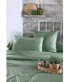 Eden 1 Taie de traversin percale de coton uni 45 x 185 cm Elysee vert* Taie D'Oreiller
