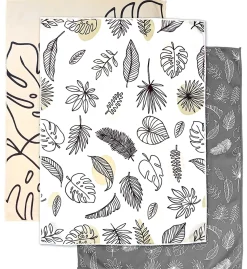 Best Of TV 3 torchons ultra obsorbants Torchongenio motifs beige, gris, blanc BestOfTV* Chiffon