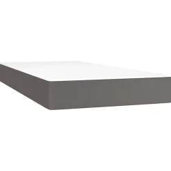 Vidaxl 347746 Matelas de lit à ressorts ensachés Gris 100x200x20cm Similicuir* Matelas