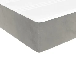 347748 Matelas de lit à ressorts ensachés Gris clair 100x200x20 cm><noscript><img width=