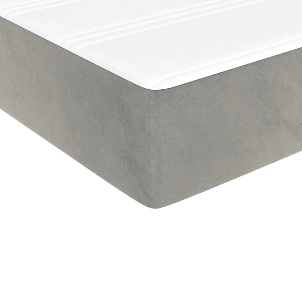 347748 Matelas de lit à ressorts ensachés Gris clair 100x200x20 cm>Vidaxl