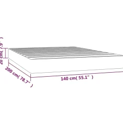 347799 Matelas de lit à ressorts ensachés Crème 140x200 cm epaisseur 20 cm Tissu><noscript><img width=