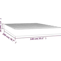 Vidaxl 347811 Matelas de lit à ressorts ensachés Vert foncé 140x200 cm epaisseur 20 cm* Matelas