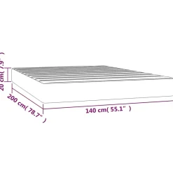 Vidaxl 347811 Matelas de lit à ressorts ensachés Vert foncé 140x200 cm epaisseur 20 cm* Matelas