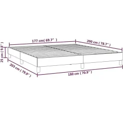 Vidaxl 3120712 Sommier à ressorts de lit Noir 180x200 cm Similicuir* Sommier
