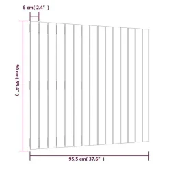 824886 Tête de lit murale Marron miel 95,5x3x90 cm Bois massif de pin><noscript><img width=