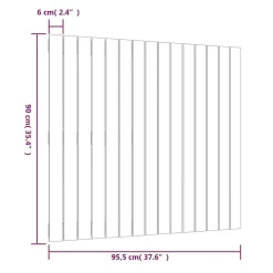 824886 Tête de lit murale Marron miel 95,5x3x90 cm Bois massif de pin><noscript><img width=