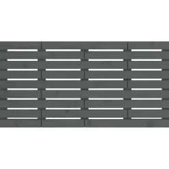 824730 Tête de lit murale Gris 126x3x63 cm Bois massif de pin><noscript><img width=