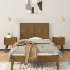 824746 Tête de lit murale Marron miel 81x3x63 cm Bois massif de pin><noscript><img width=
