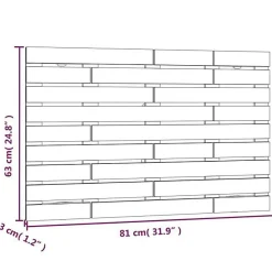 824746 Tête de lit murale Marron miel 81x3x63 cm Bois massif de pin><noscript><img width=