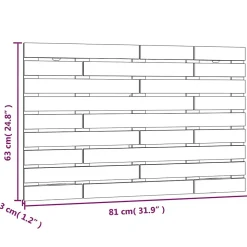 824746 Tête de lit murale Marron miel 81x3x63 cm Bois massif de pin><noscript><img width=