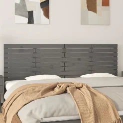 Vidaxl 824720 Tête de lit murale Gris 206x3x63 cm Bois massif de pin* Tête De Lit