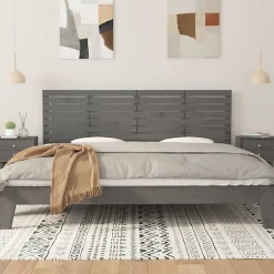 Vidaxl 824720 Tête de lit murale Gris 206x3x63 cm Bois massif de pin* Tête De Lit