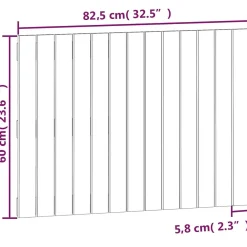 824856 Tête de lit murale Marron miel 82,5x3x60 cm Bois massif de pin><noscript><img width=