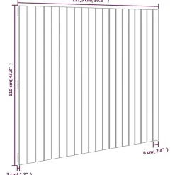 Vidaxl 824939 Tête de lit murale Blanc 127,5x3x110 cm Bois massif de pin* Tête De Lit