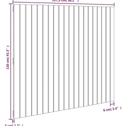 Vidaxl 824939 Tête de lit murale Blanc 127,5x3x110 cm Bois massif de pin* Tête De Lit