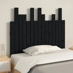 Vidaxl 824787 Tête de lit murale Noir 95,5x3x80 cm Bois massif de pin* Tête De Lit
