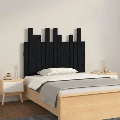 Vidaxl 824787 Tête de lit murale Noir 95,5x3x80 cm Bois massif de pin* Tête De Lit