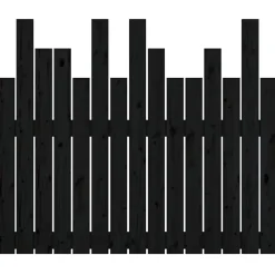 Vidaxl 824787 Tête de lit murale Noir 95,5x3x80 cm Bois massif de pin* Tête De Lit