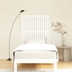 824934 Tête de lit murale Blanc 95,5x3x110 cm Bois massif de pin><noscript><img width=