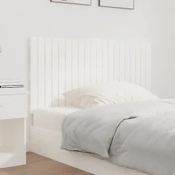 824839 Tête de lit murale Blanc 127,5x3x60 cm Bois massif de pin><noscript><img width=