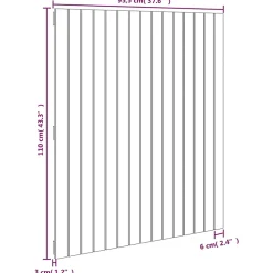 Vidaxl 824936 Tête de lit murale Marron miel 95,5x3x110 cm Bois massif de pin* Tête De Lit