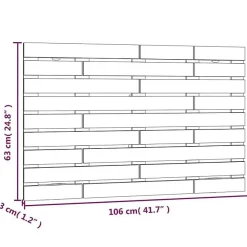 Vidaxl 824717 Tête de lit murale Noir 106x3x63 cm Bois massif de pin* Tête De Lit