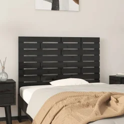 Vidaxl 824717 Tête de lit murale Noir 106x3x63 cm Bois massif de pin* Tête De Lit