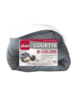 Couette Bicolore - 140 x 200 cm - Blanc et gris>Abeil Best