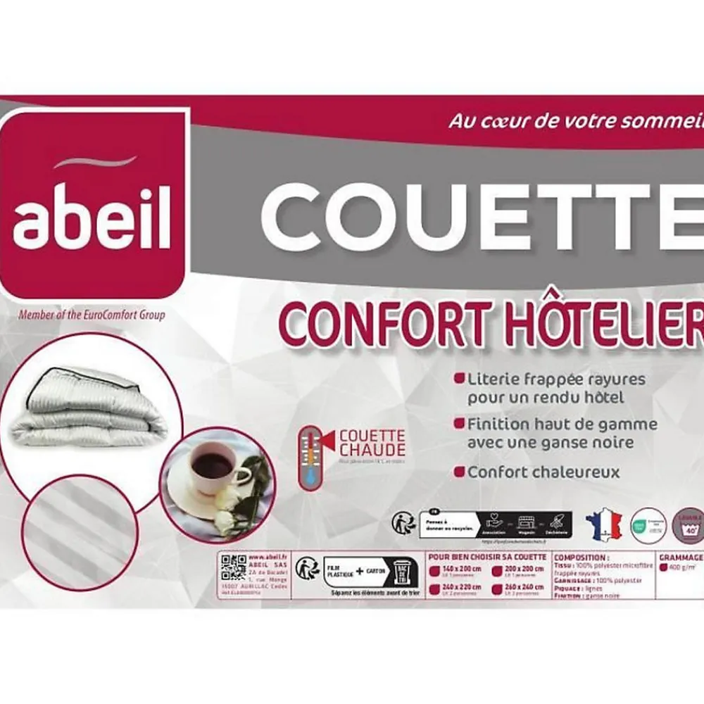 Couette Confort Hôtelier 220 x 240 cm>Abeil New