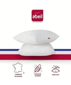 Abeil Lot de 2 Oreillers Douceur - 60 x 60 cm - Blanc* Oreiller Moelleux