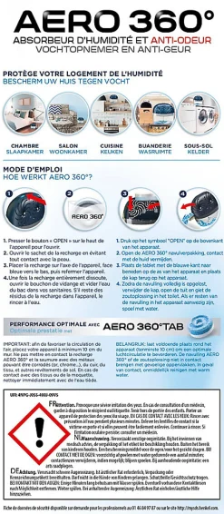 Rubson Absorbeur d'humidité AERO 360 40m²* Absorbeur D'Humidité