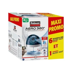 Rubson Absorbeur d'humidité aéro 360° 20m²+ 6 recharges* Absorbeur D'Humidité