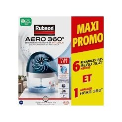 Rubson Absorbeur d'humidité aéro 360° 20m²+ 6 recharges* Absorbeur D'Humidité