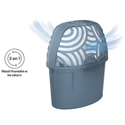 Absorbeur d'humidité 20m² + 1 recharge galet 450g><noscript><img width=