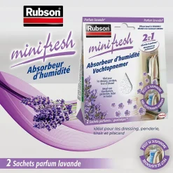 Rubson Absorbeur d'humidité Mini fresh lavande 2x50g* Absorbeur D'Humidité