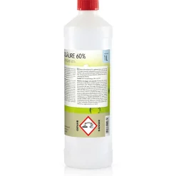 Höfer Chemie Acide Acétique 60 %, 1 x 1 L : Nettoyant Concentré, Et Économique Pour Un Usage Ménager Polyvalent* Acide Chlorhydrique
