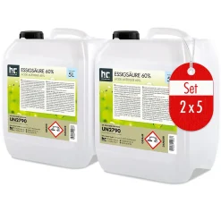 Acide Acétique 60 %, 2 x 5 L : Nettoyant Concentré, Et Économique Pour Un Usage Ménager Polyvalent>Höfer Chemie Outlet