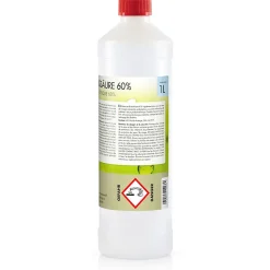 Acide Acétique 60 %, 6 x 1 L : Nettoyant Concentré, Et Économique Pour Un Usage Ménager Polyvalent><noscript><img width=